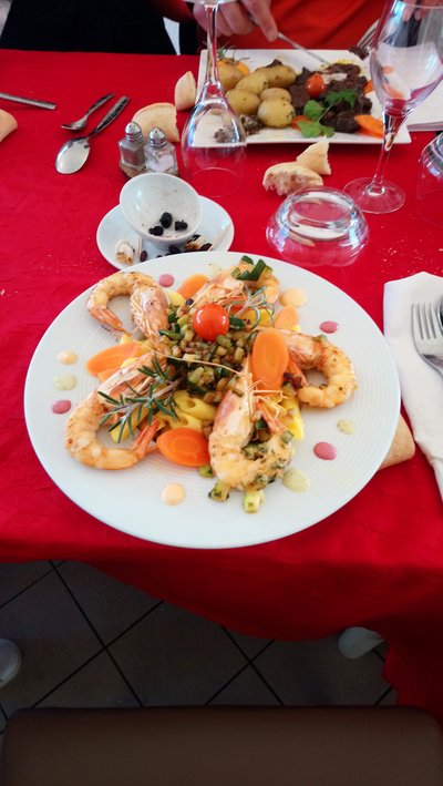 Gambas du restaurant