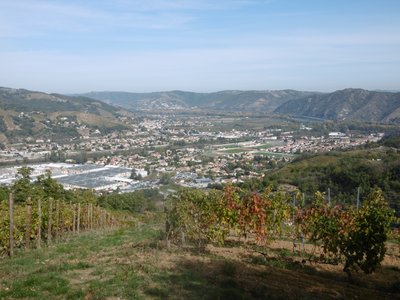 Vue sur Saint Jean de Muzols et ses coteaux