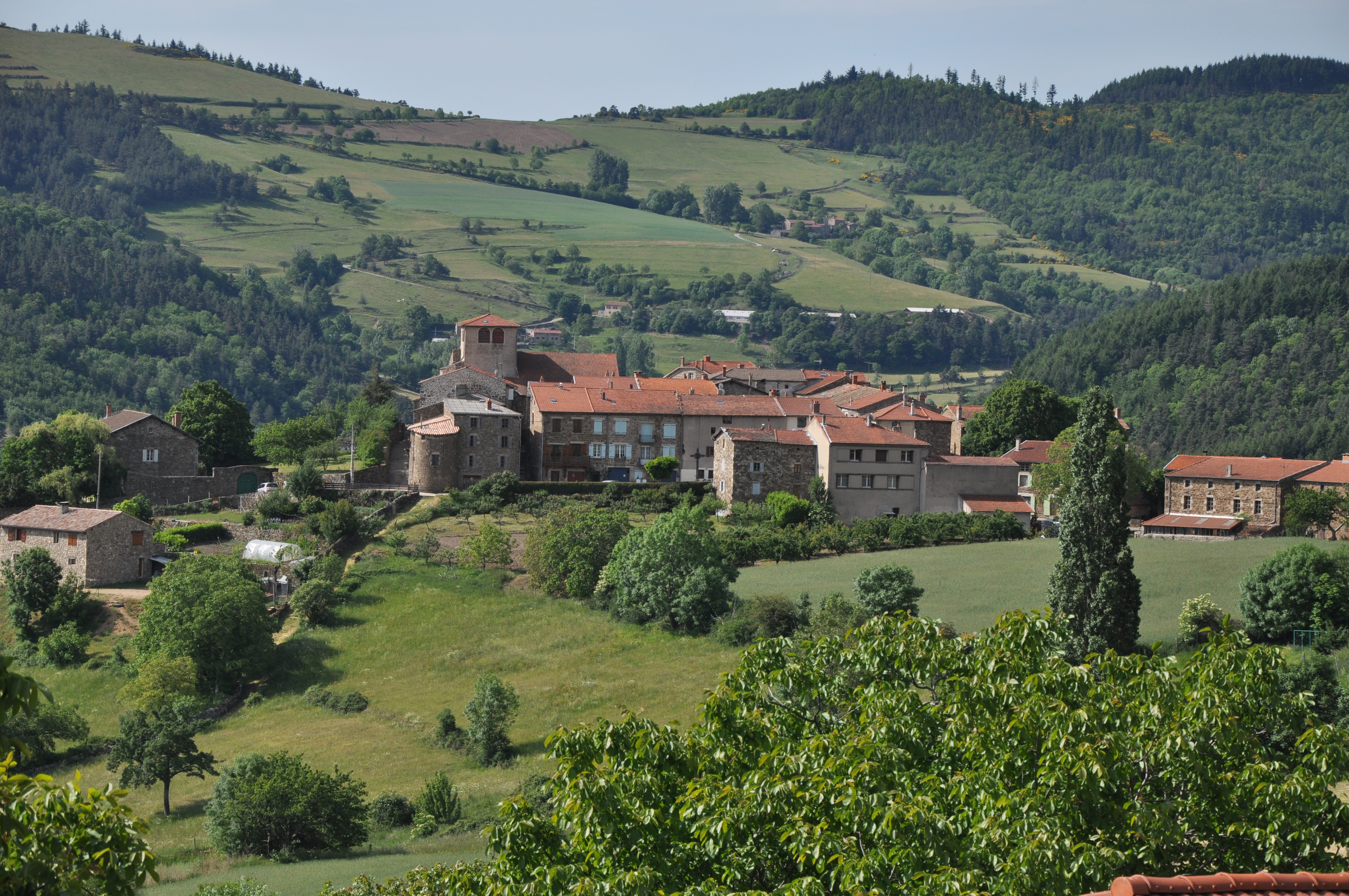 Vue du village de Pailharès