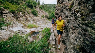 Trail dans les gorges de la Daronne